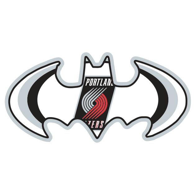 Portland Trail Blazers Batman Logo iron on heat transfer